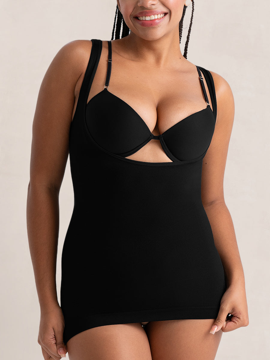 Strm Line Women's Smooth Shapewear Open Bust Cami Shaper With Adjustable  Strap (Black, XL)
