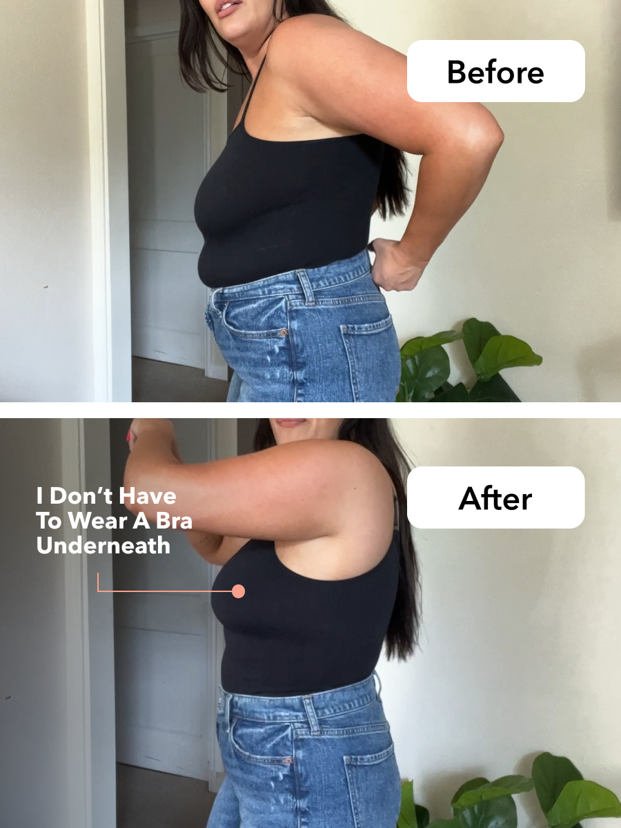 Before and after Shaper cami