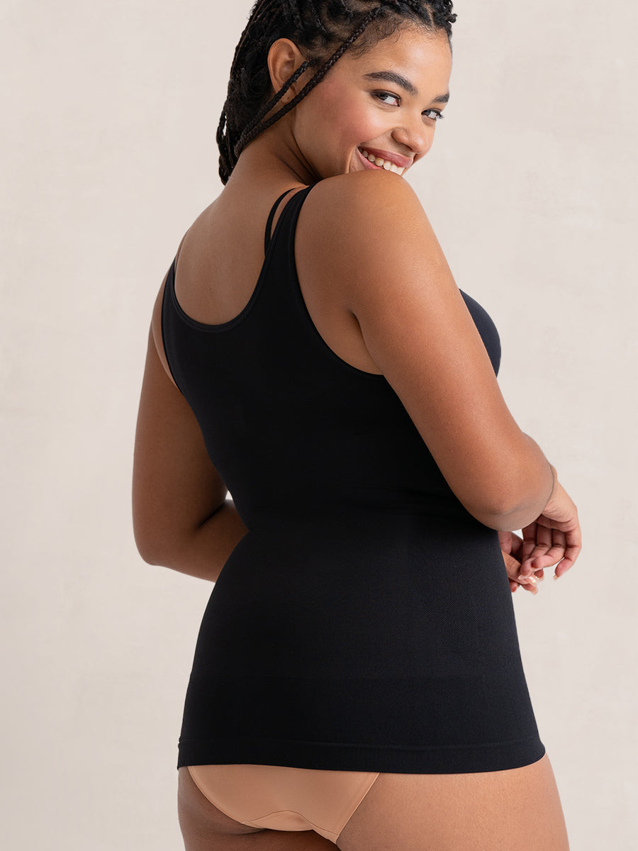 SHAPERMINT Open Bust Shapewear Cami, Seamless Tummy, Side and Back  Compression