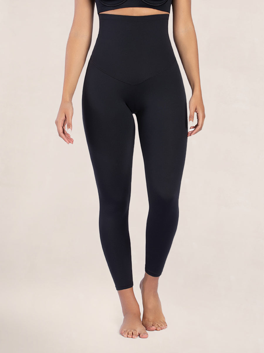 Curveez High Waisted Shaping Black Leggings black