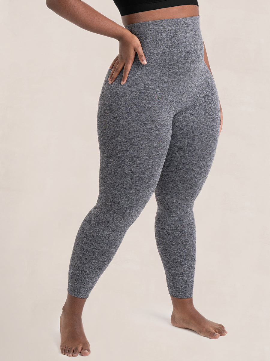 High Waisted Shaping Leggings - Heather Gray