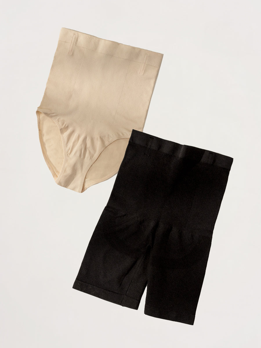 Bundle Shapermint Essentials - 1 High Waisted Shaper Panty + 1 High Waisted  Shaper Shorts