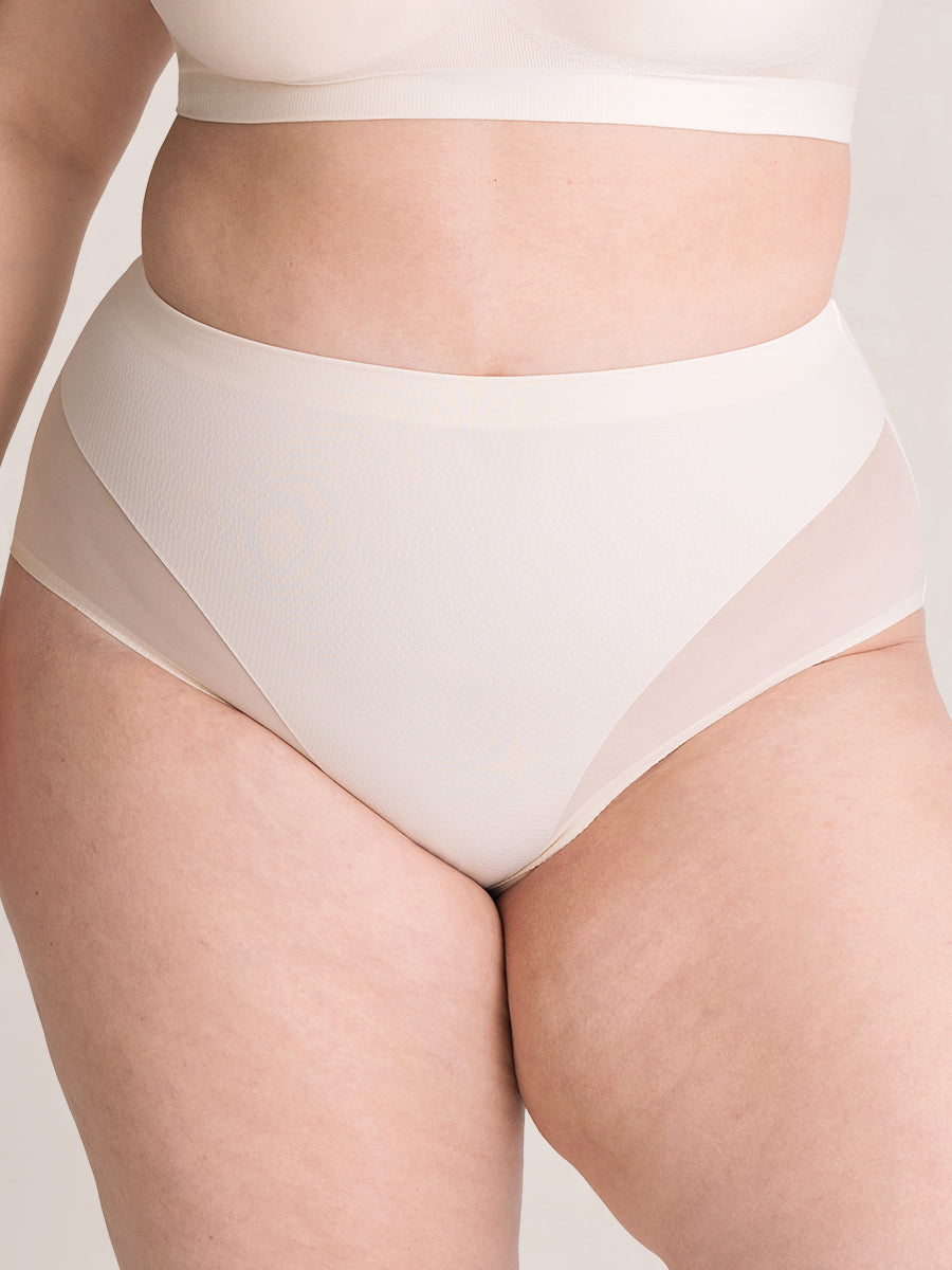 SHAPERMINT High Waist Thong Nude Small : : Clothing