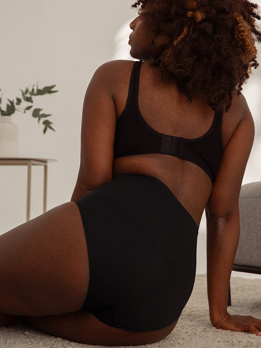 Mid-Waist Panty Black BACK