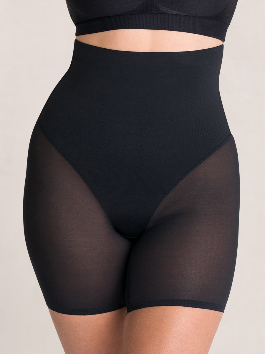 Everyday Empower High-Waisted Mesh Shaper Shorts Black