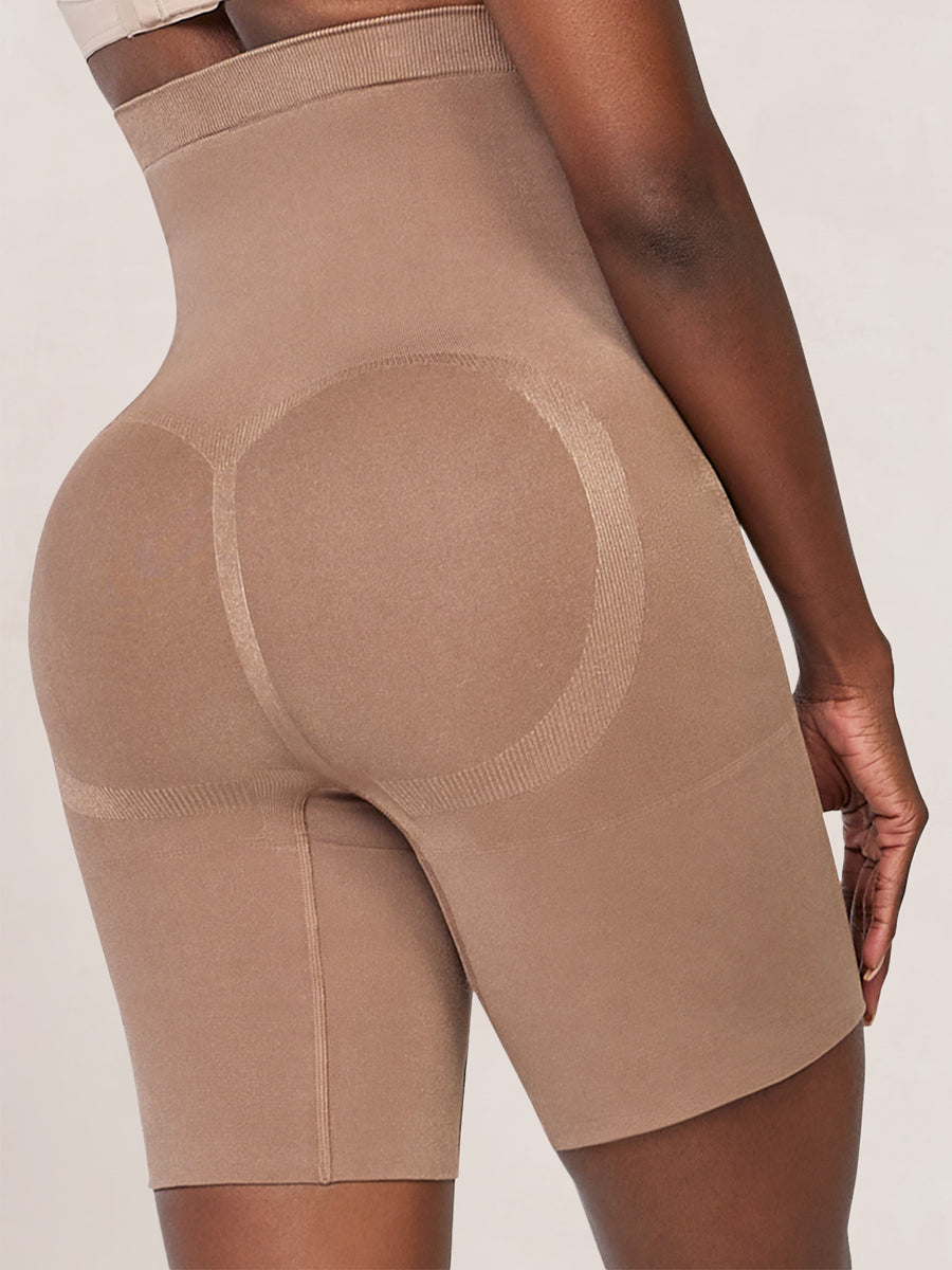 Curveez Comfort Evolution High Waist Thigh Slimmer back latte