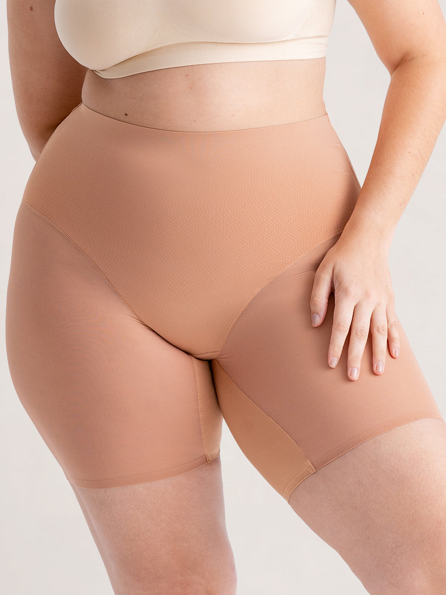 Womens Seamless Pregnancy Shapewear High Waist Shorts MidThigh Underwear  Beige L on OnBuy