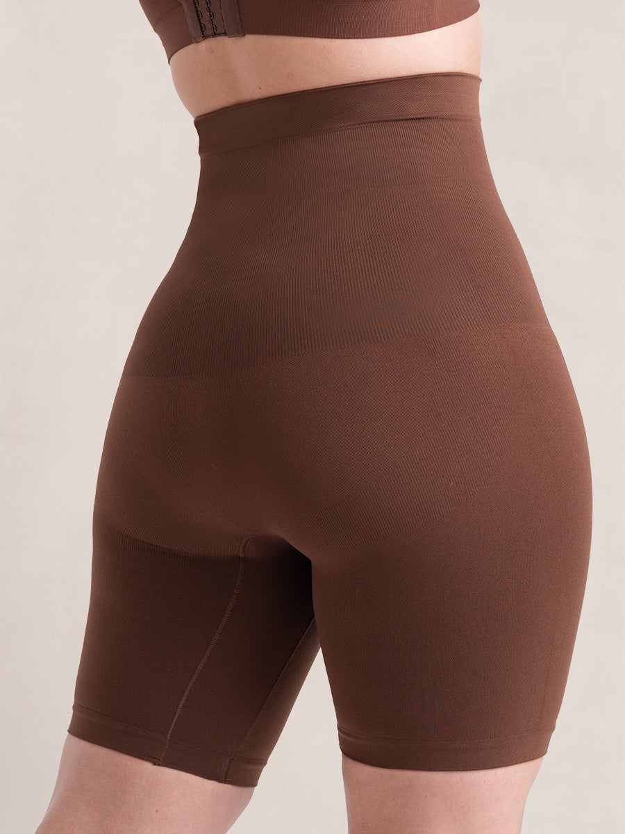 Shapermint Essentials High-Waisted Shaper Shorts Chocolate