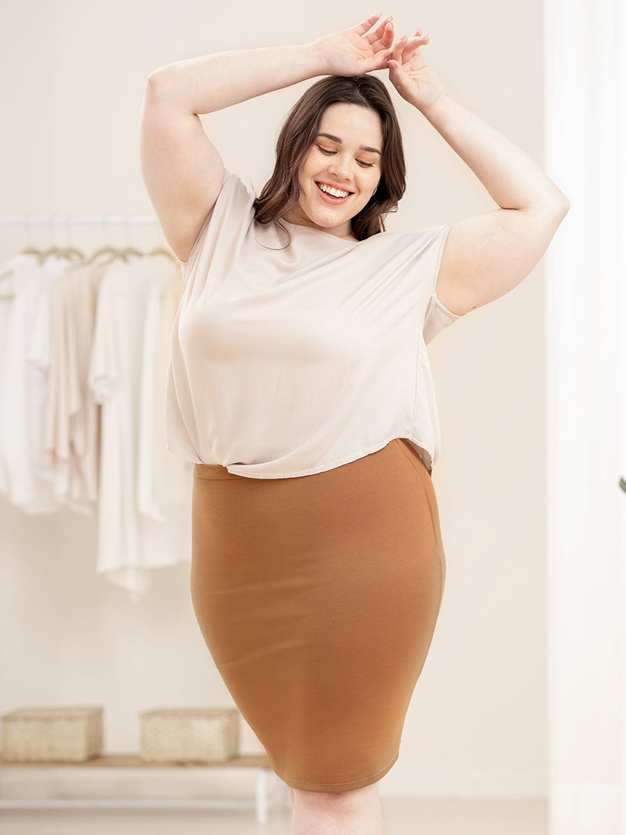 High-Waisted Shaper Shorts with skirt