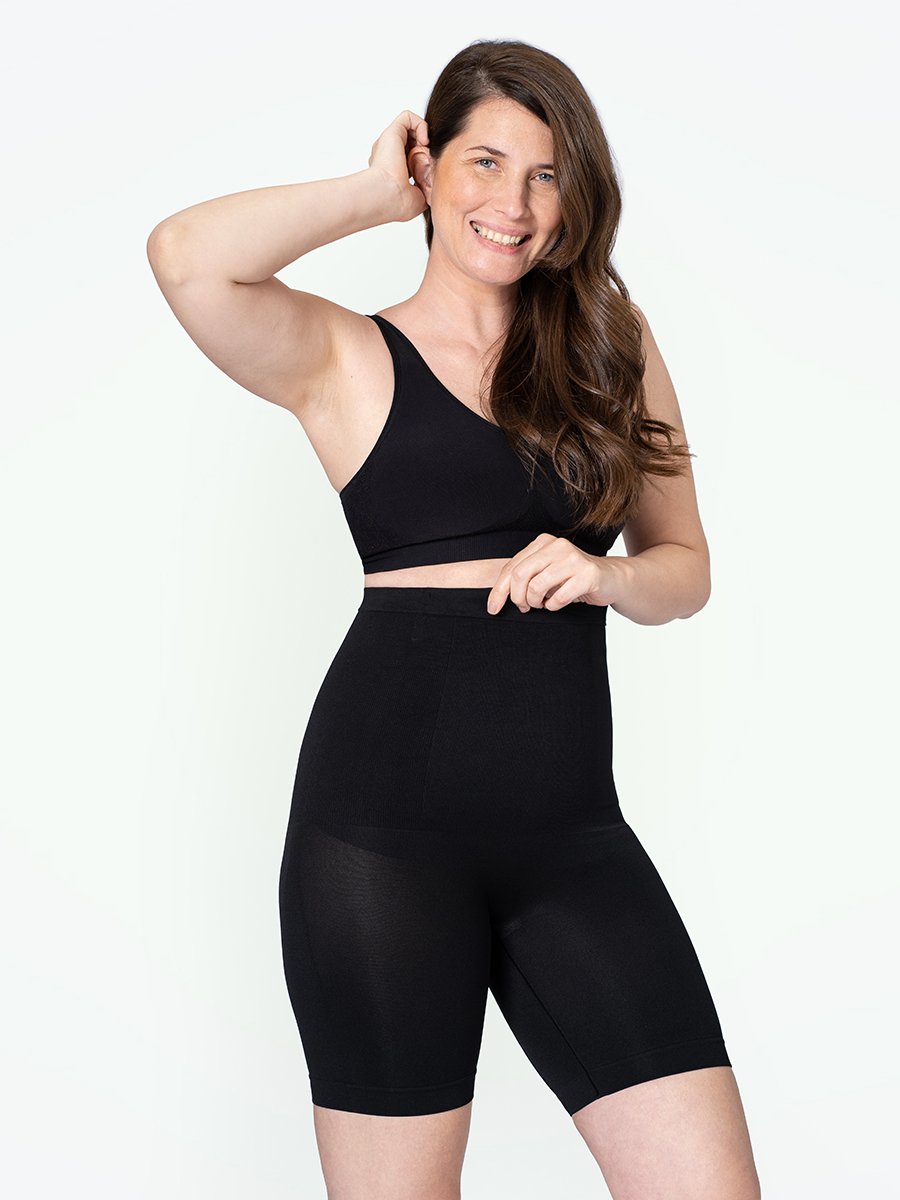 High-Waisted Shaper Shorts with anti-roll, super-flex boning technology