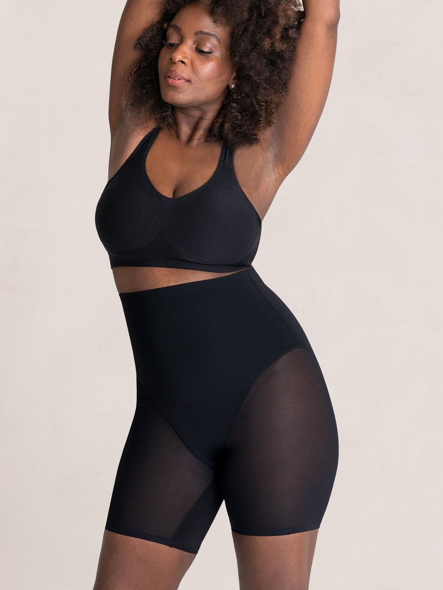 Shapermint Essentials Everyday Empower High-Waisted Mesh Shaper Shorts