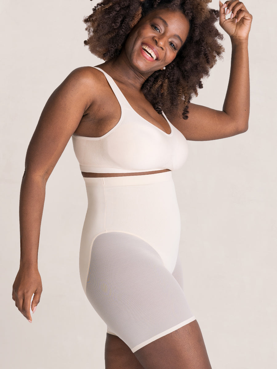 Shapermint Essentials Everyday Empower High-Waisted Mesh Shaper Shorts