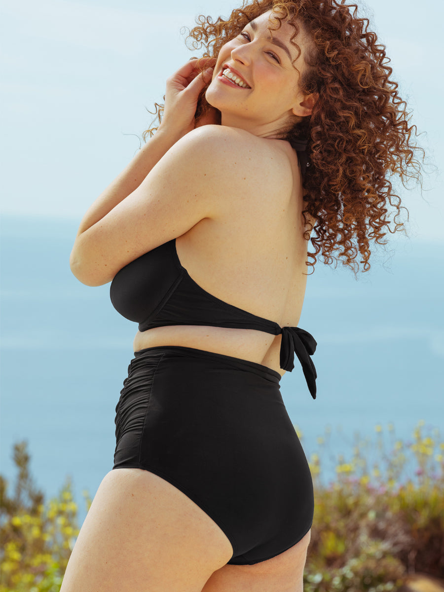 Gigh waisted swimwear Black