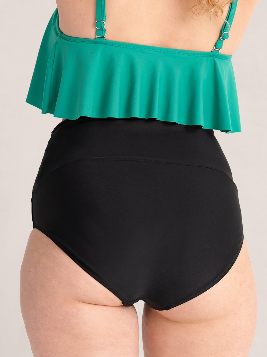 High-Waisted Control Swim Bottom back