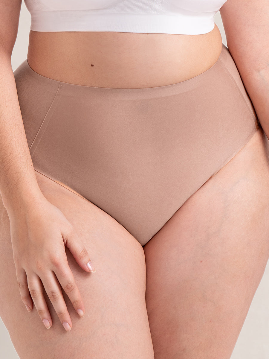linqin Briefs Seamless Underwear Womens Mid Waist Stretch