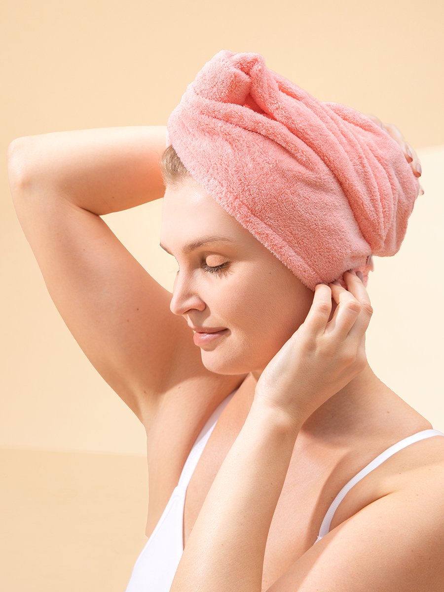 Accessory Pink Hair Wrap Towel