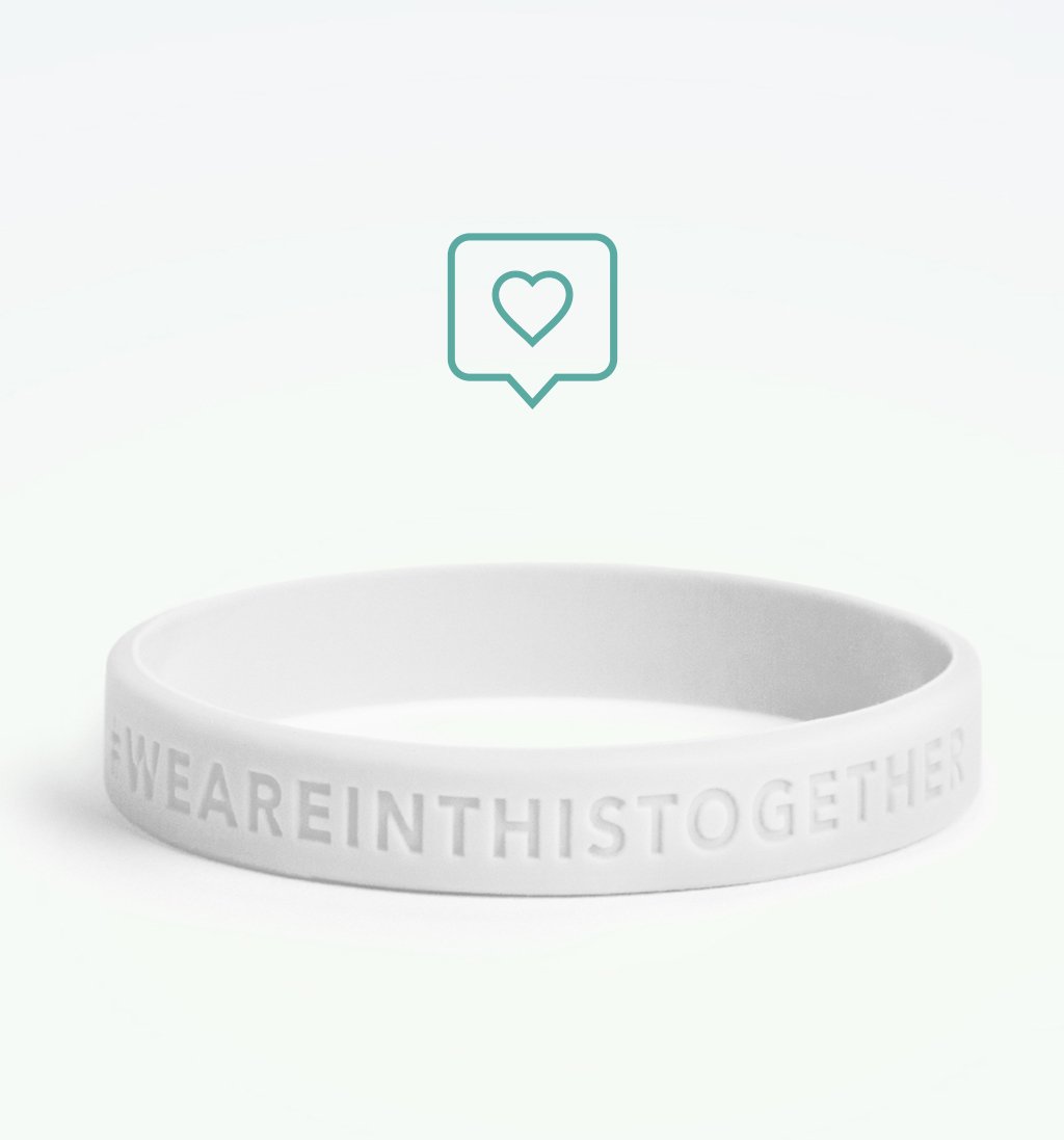 Shapermint Shapermint Accessory White #WeAreInThisTogether Wristband