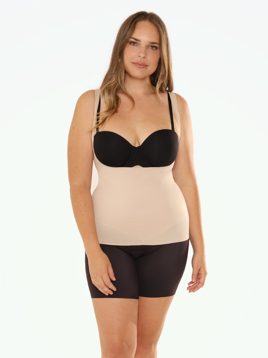 NEW TC INTIMATES NUDE TORSETTE BODY SLIP SHAPEWEAR COMFORT CONTROLLING SIZE  XL