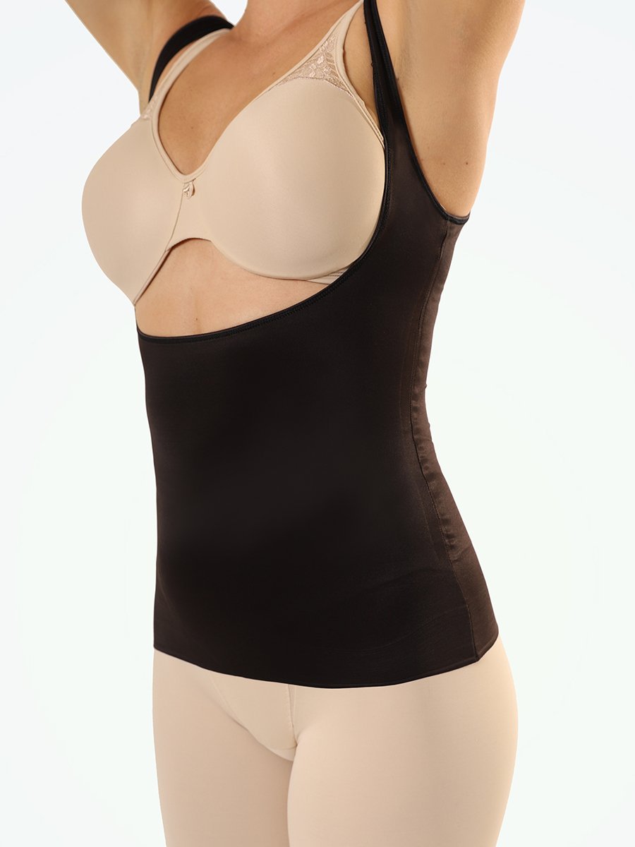 TC Fine Intimates Sleek Shaping Torsette Camisole in Black FINAL SALE  NORMALLY $62