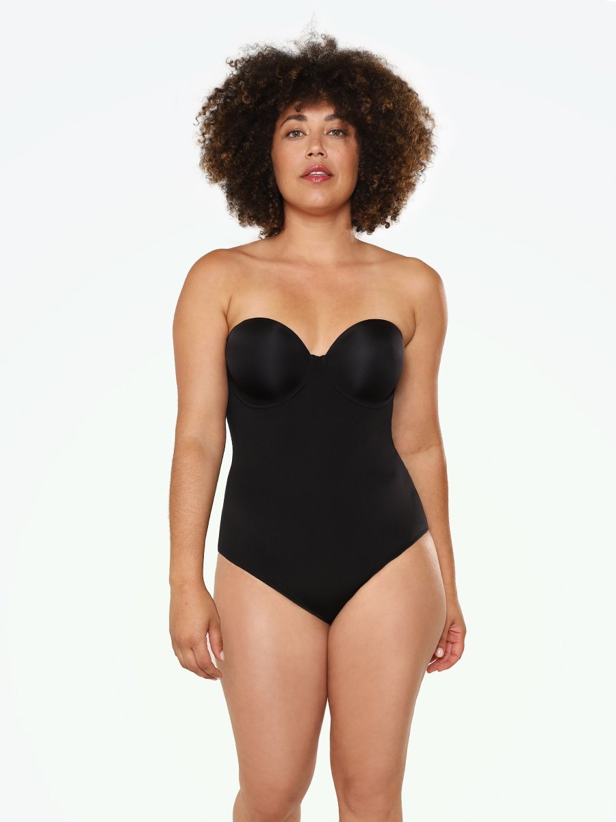 Red Carpet Strapless Shaping Bodysuit In Black By Wacoal – My Bare