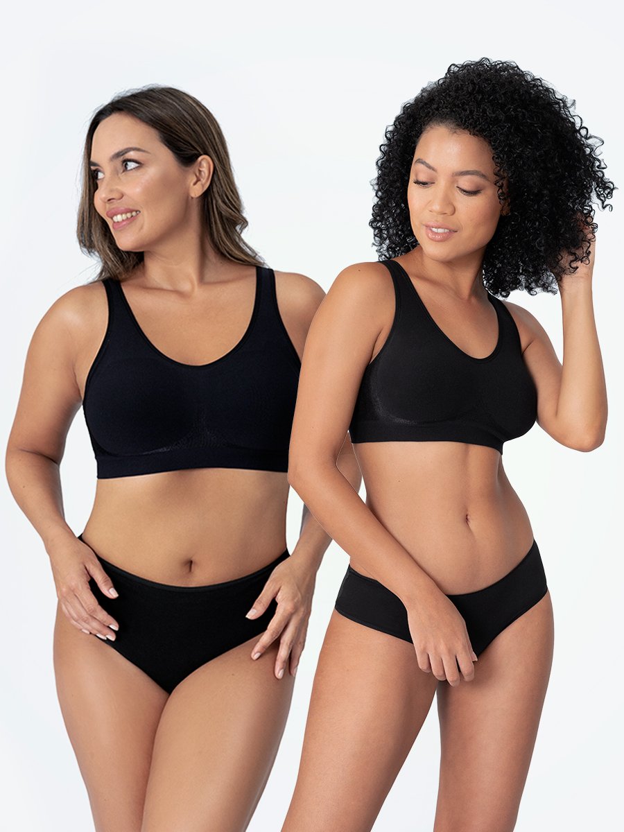 Shapermint Truekind Bra 2 Black / M Offer: Truekind® 2-Pack Daily Comfort Wireless Shaper Bra - 60 percent OFF