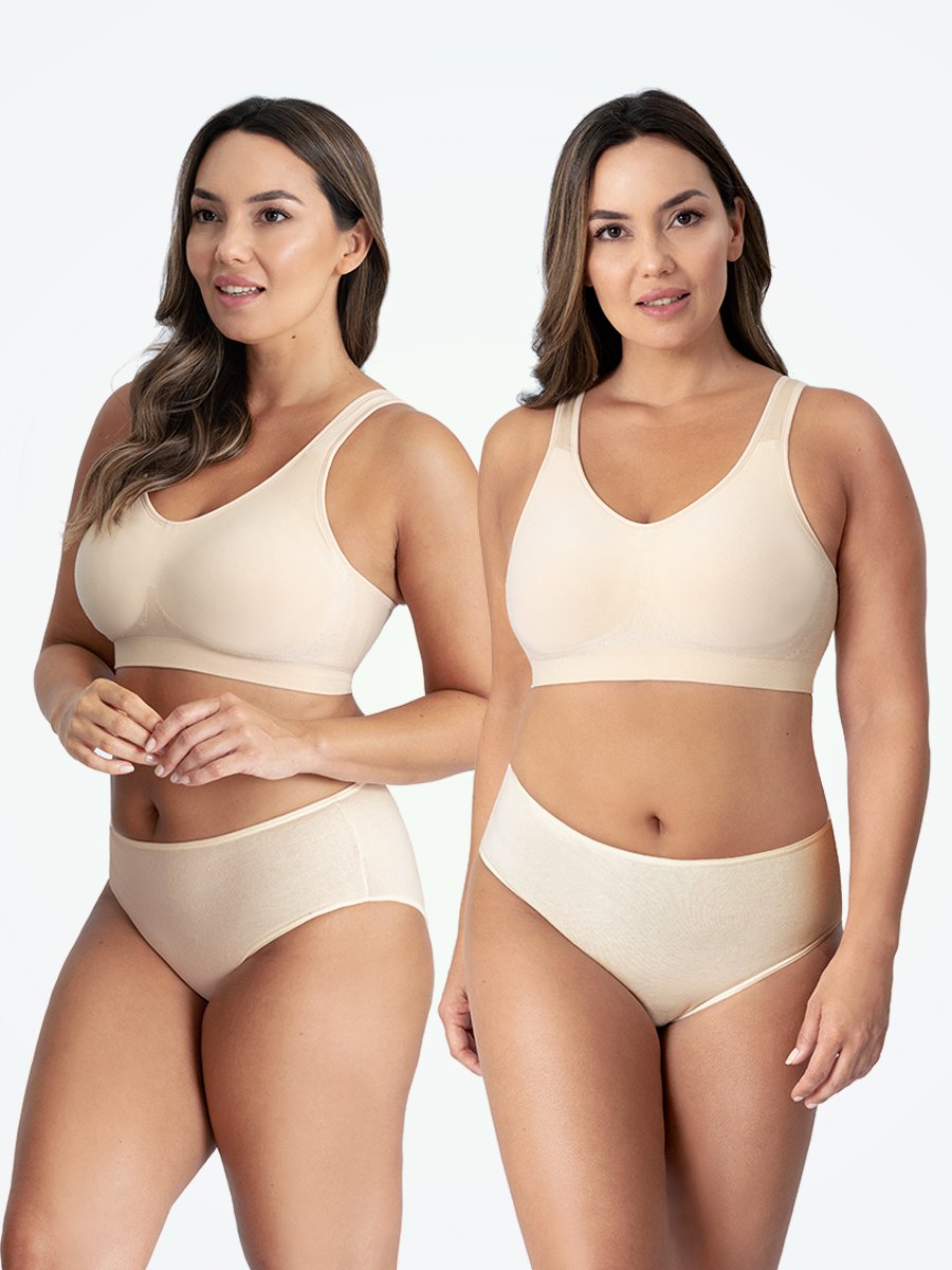 Shapermint Truekind Bra 2 Nude / XL Offer: Truekind® 2-Pack Daily Comfort Wireless Shaper Bra - 60 percent