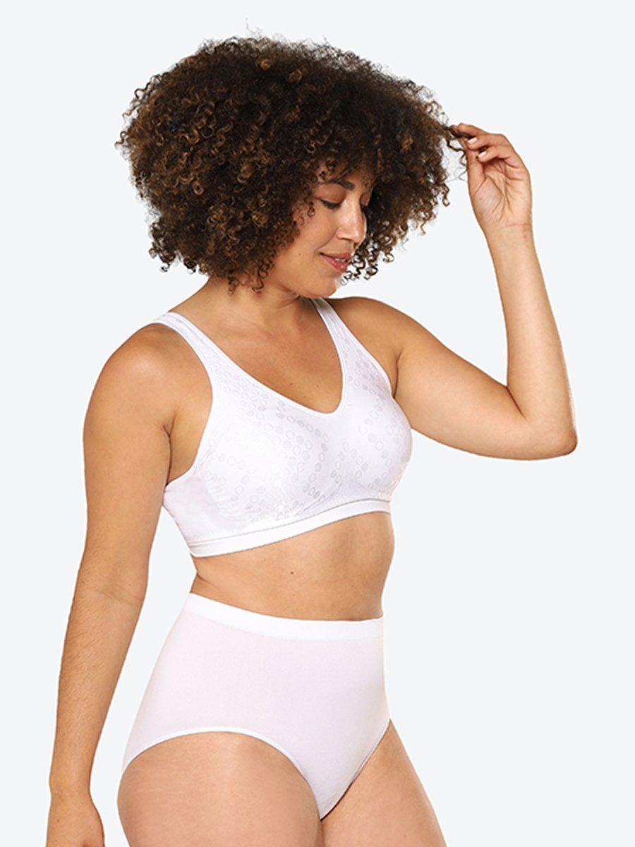 Bali Women's Comfort Revolution Shaping Wirefree Bra, White, Large