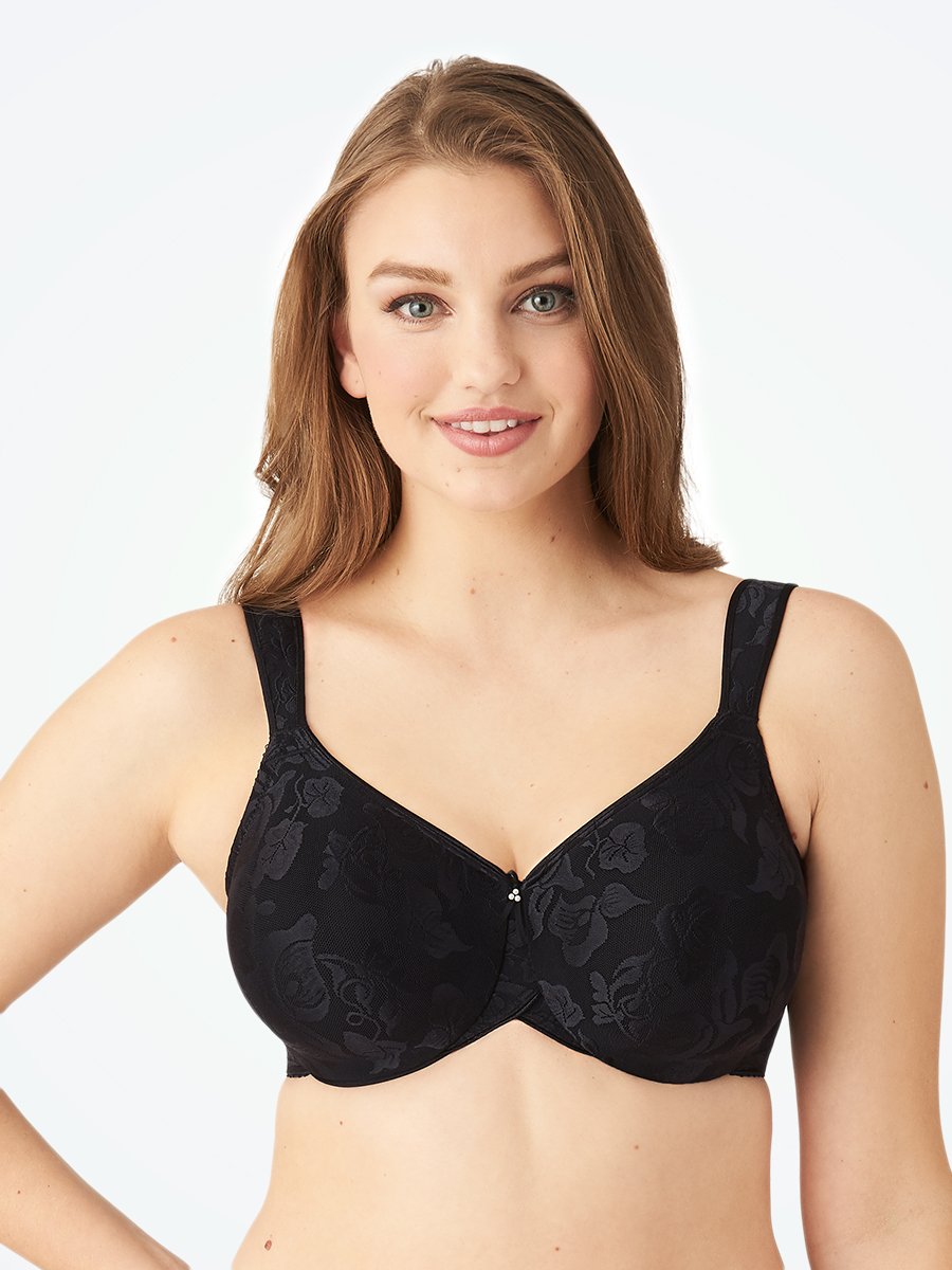 WACOAL Intimates Black Adjustable Everyday Wireless Bra Size: 34DD