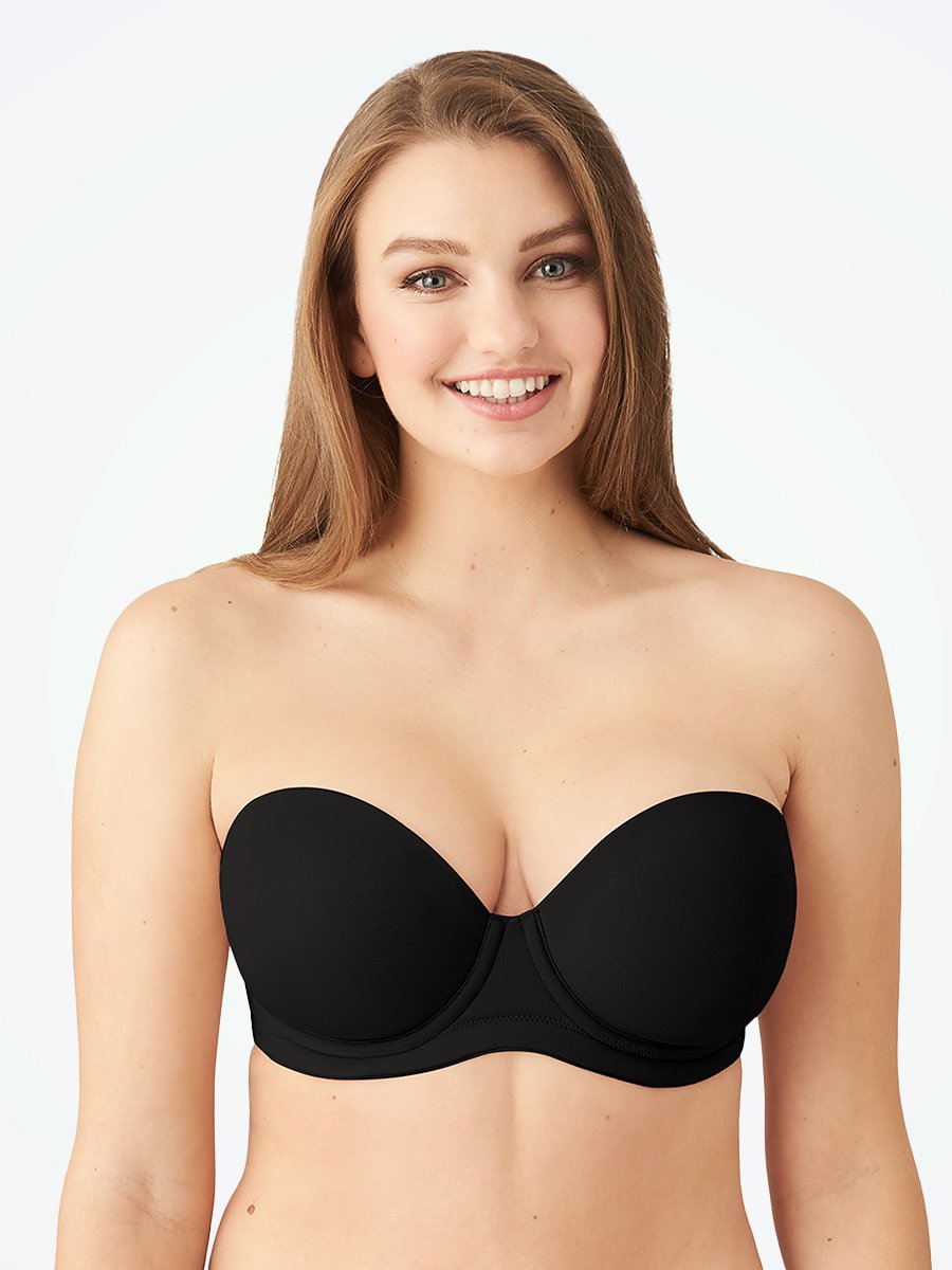 Buy Padded Underwired Full Cup Printed Strapless Bra in Black with  Balconette Style Online India, Best Prices, COD - Clovia - BR2107P13