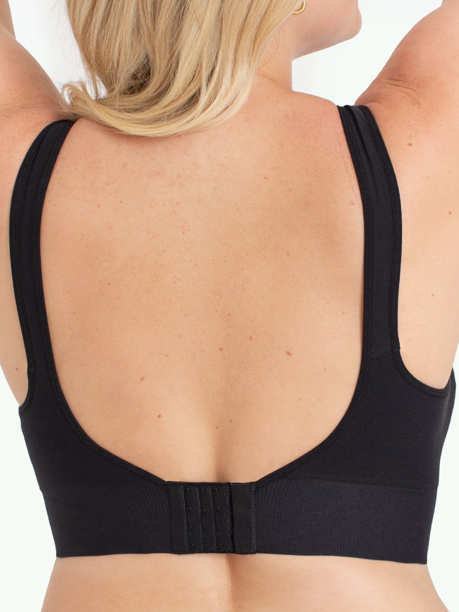 Truekind Black Wireless Shaper Bra back