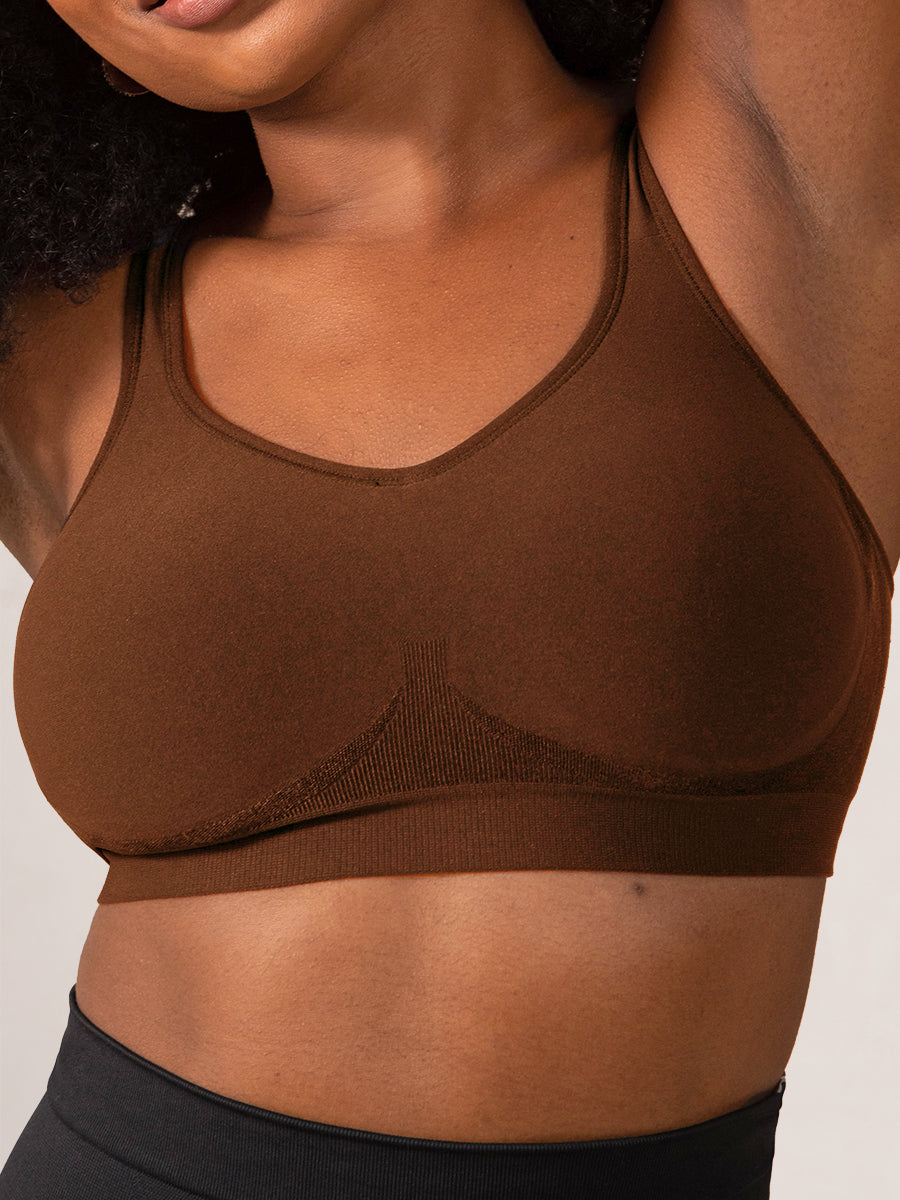 COMFELIE Wireless Bra Seamless Bra for Women, Back Smooth Born for Her 2.0  Beyond Multi-Way Everyday Bralette EB049 Deep Brown : Clothing, Shoes &  Jewelry 