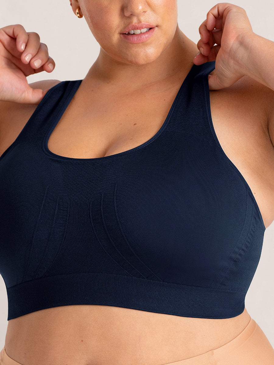 Truekind® Seamless Racerback Sports Bra