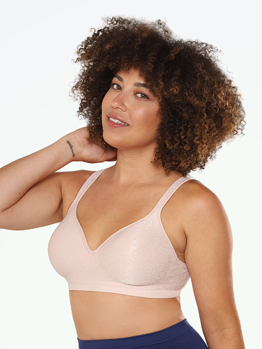 Bali Women's Comfort Revolution Microfiber Crop Bra - 2 Pack X1J3 S  Pink/ExcaliburStripe