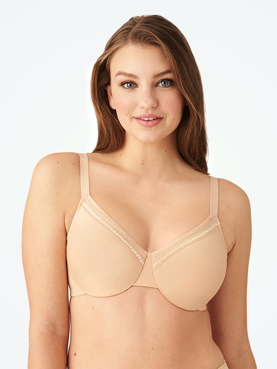 Wacoal womens How Perfect Full Figure Wire Free Bra, Sand, 34C US