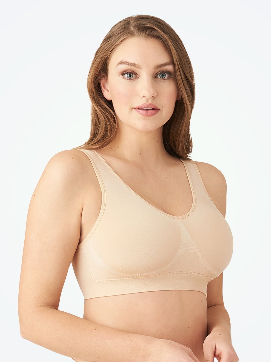 Just My Size Pure Comfort Women`s Seamless Wirefree Bra, 1263 White :  : Fashion