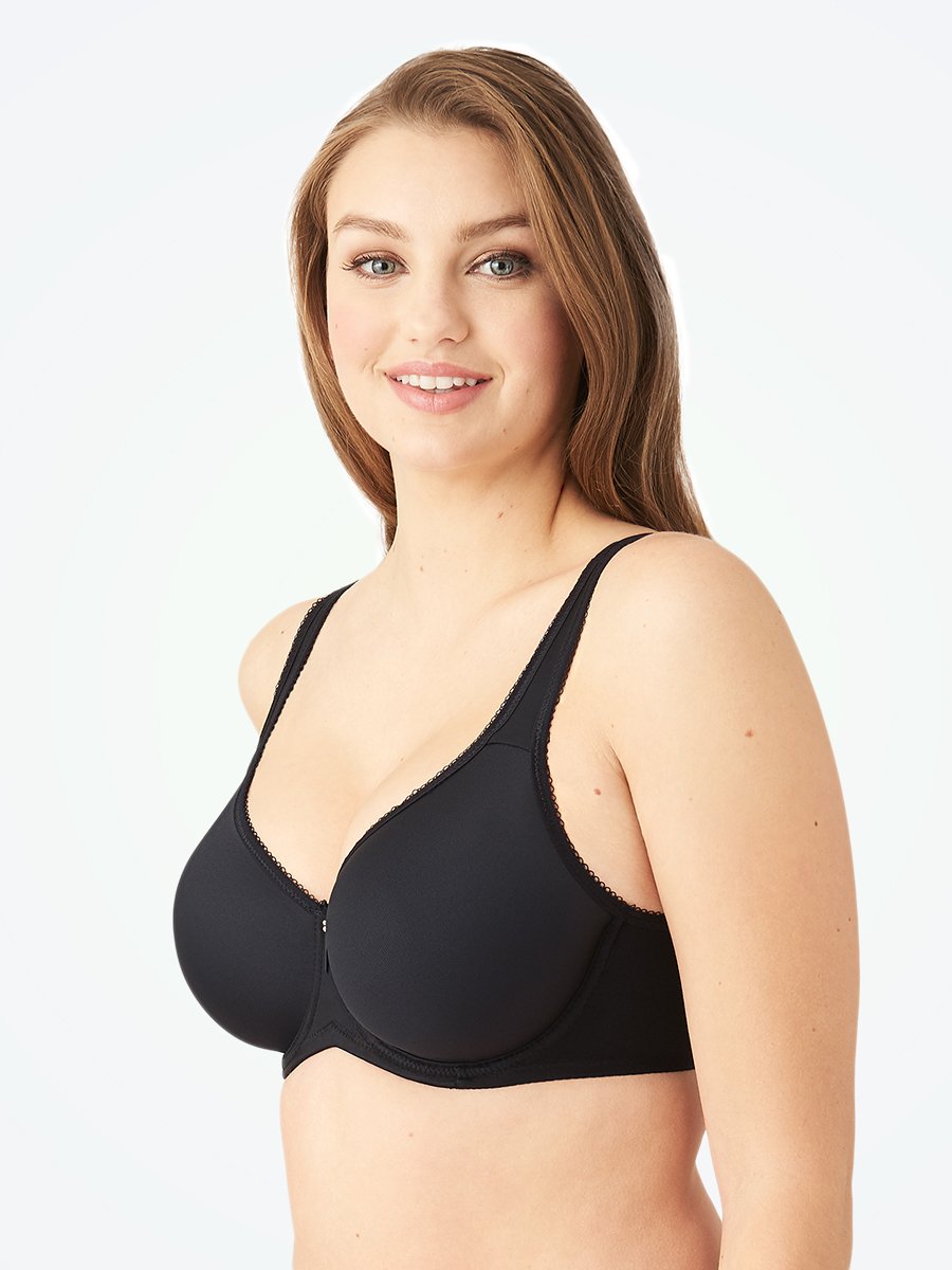 Wonderbra Women's Breathable Spacer Fabric Underwire Bra, Warmsteel/Black,  38D : : Clothing, Shoes & Accessories