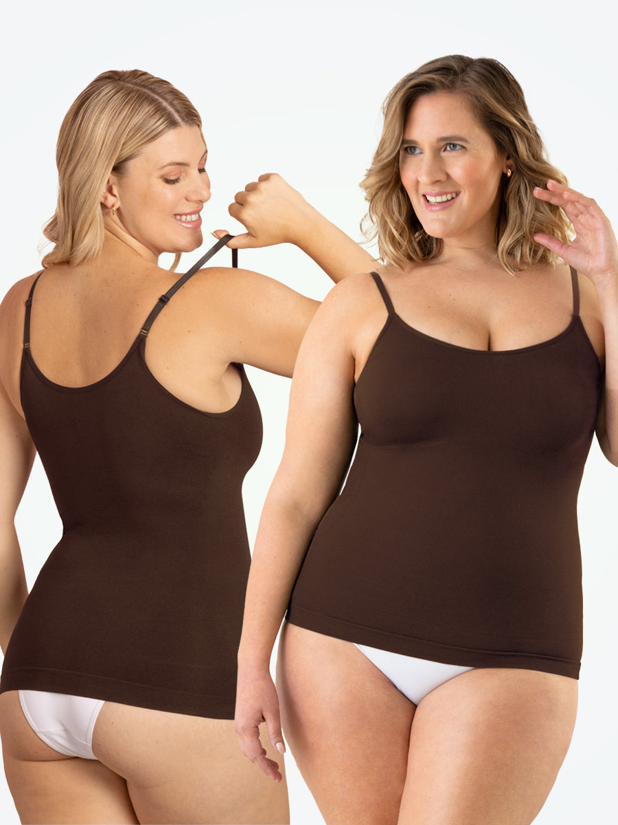 Shapermint Empetua Camis & Tanks Chocolate / S Offer: Empetua® 2-Pack Scoop Neck Cami - 70 percent OFF