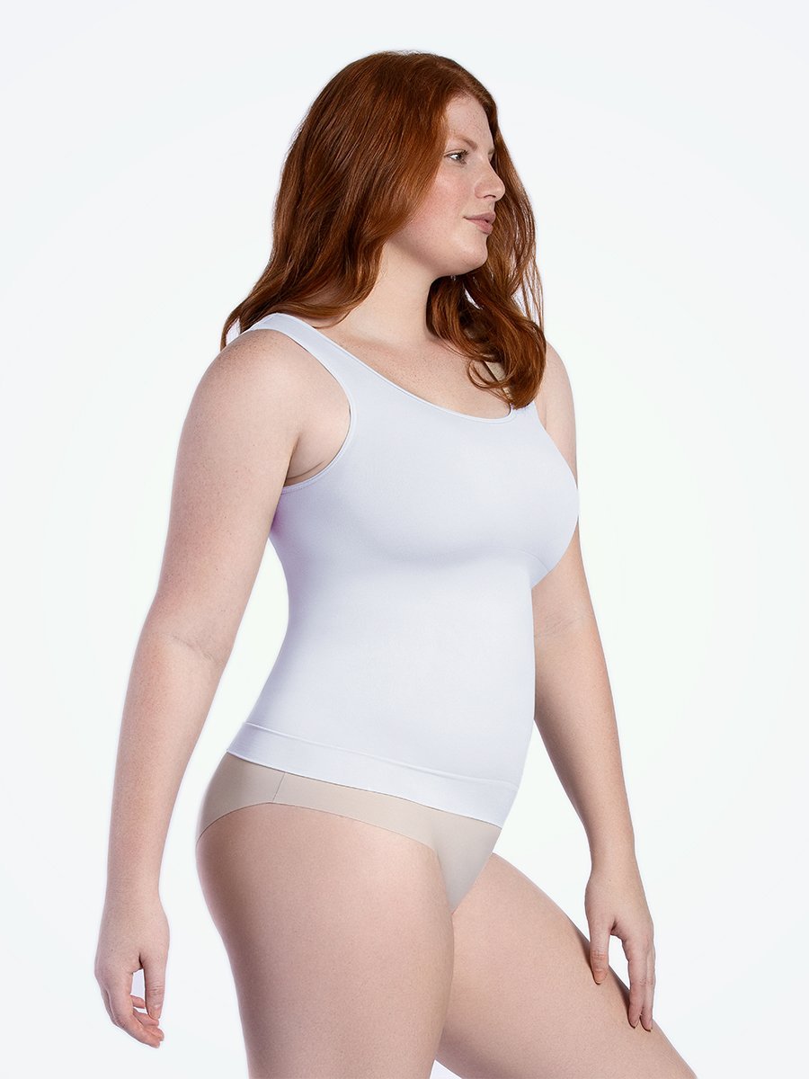 Curveez Essential Square Neck Control Tank plus size