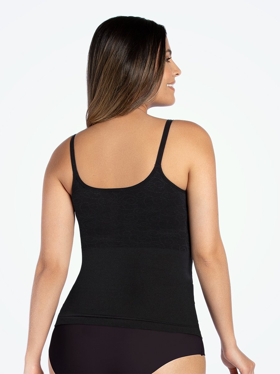 CURVEEZ Camisole Tummy Control Shapewear for Women, Compression Tank Top  Black at  Women's Clothing store