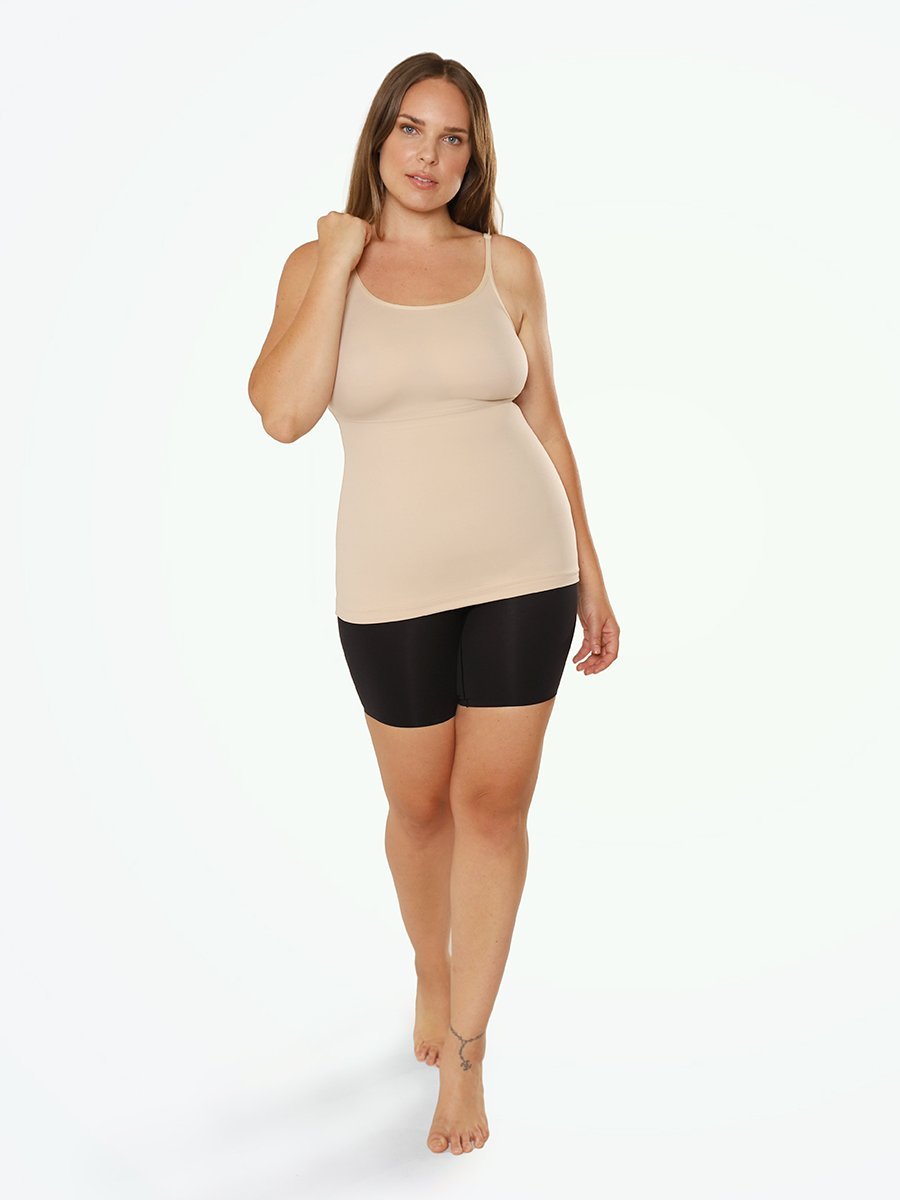 Shop Generic Women Shapewear Tops Cotton Camisole with Shelf Bra Adjustable  Spaghetti Strap Tank Top Cami Tanks Slimming Body Online