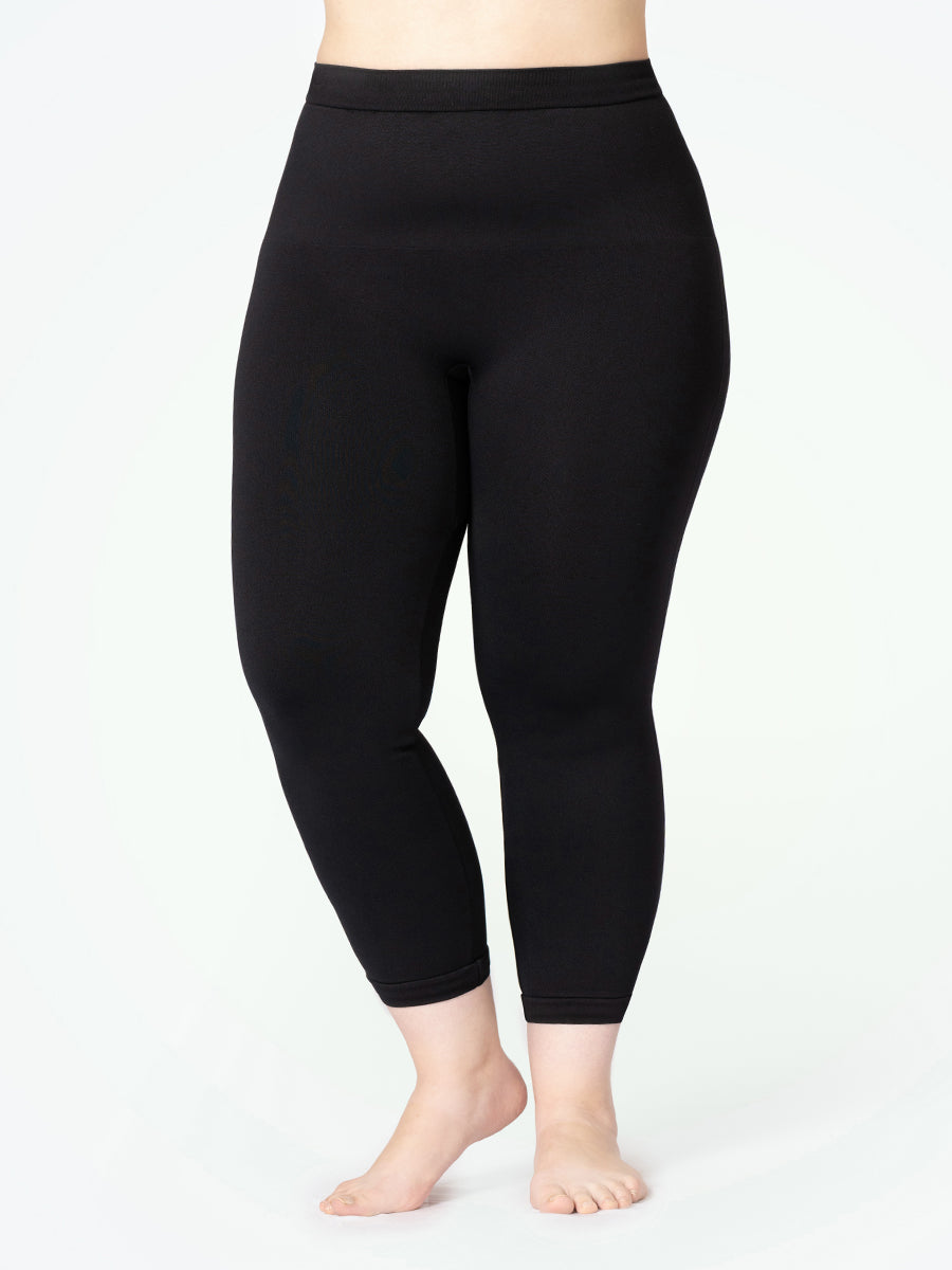 Shaping Plissé-Paneled Jersey Leggings