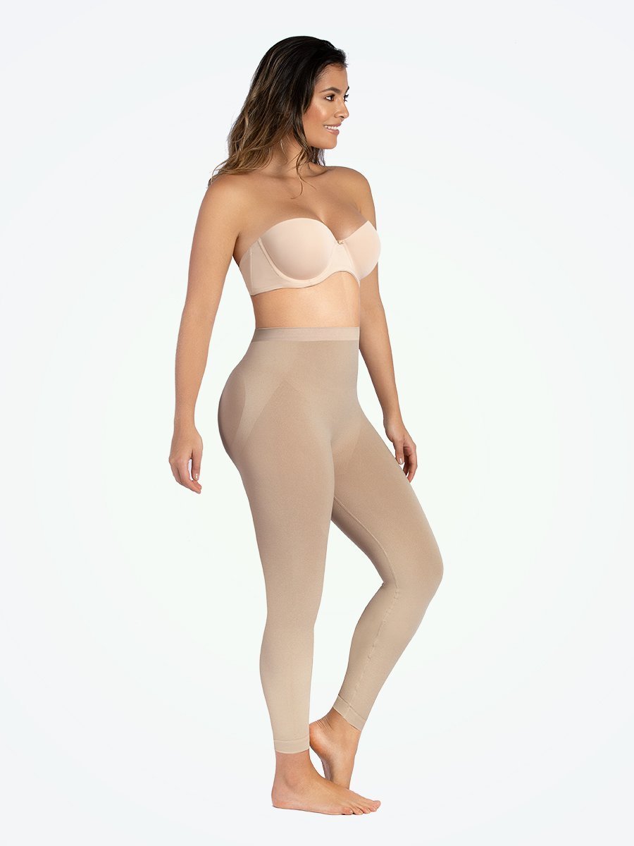 Sheer Curves Mesh Shaping Legging - Nude