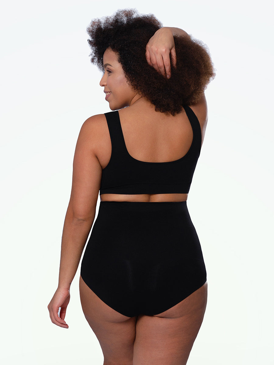 Shapermint Empetua High - Waisted Shaper Panty Black Color Size