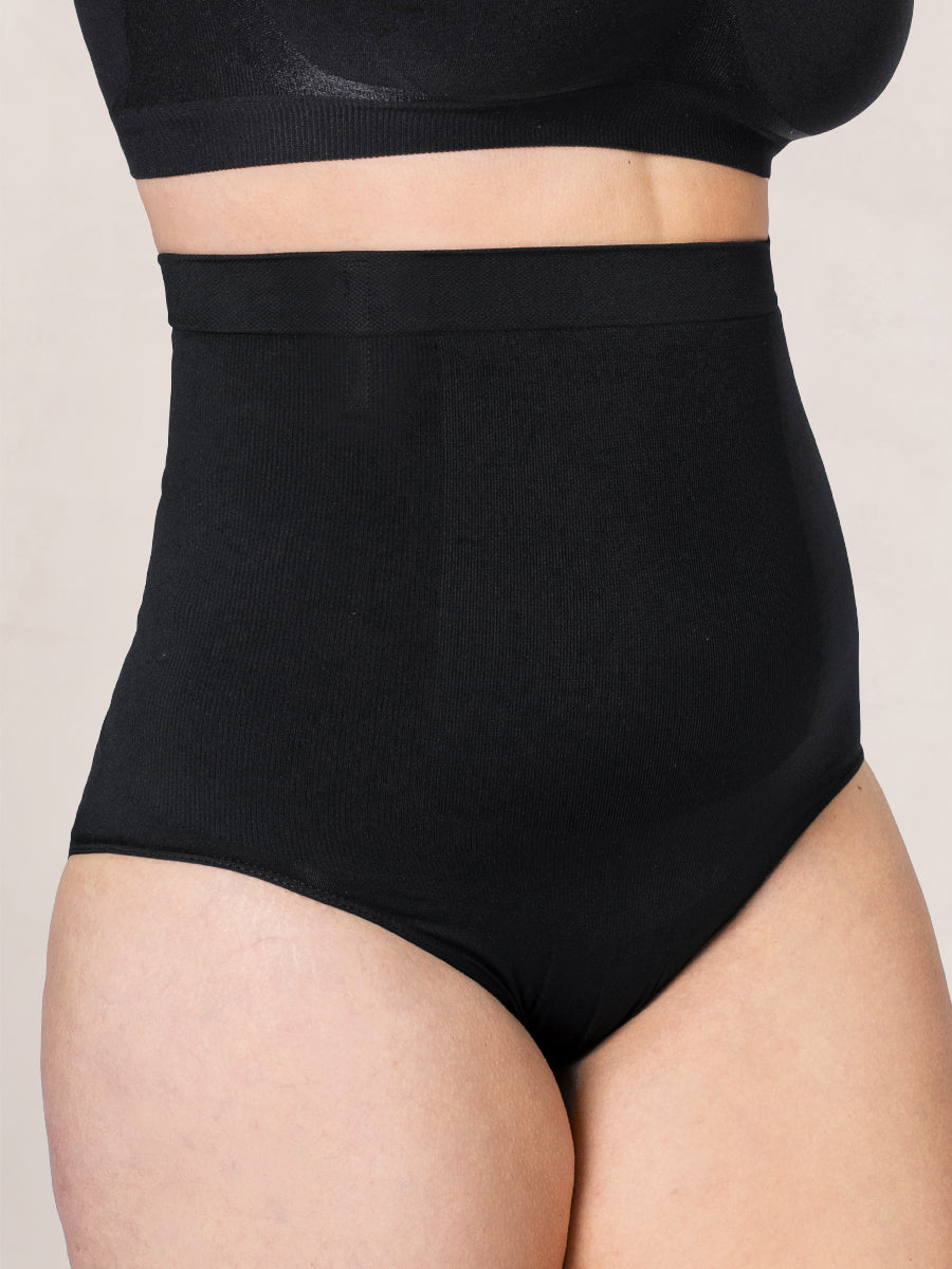 MyShoeStore Ladies Briefs Womens Seamless High Waist Stretch Soft Comfort  Knickers Tummy Support Control Underwear Shapewear Slimming Panties Bikni  Brief Multipack Pants(1 Pack Black,M) : : Fashion