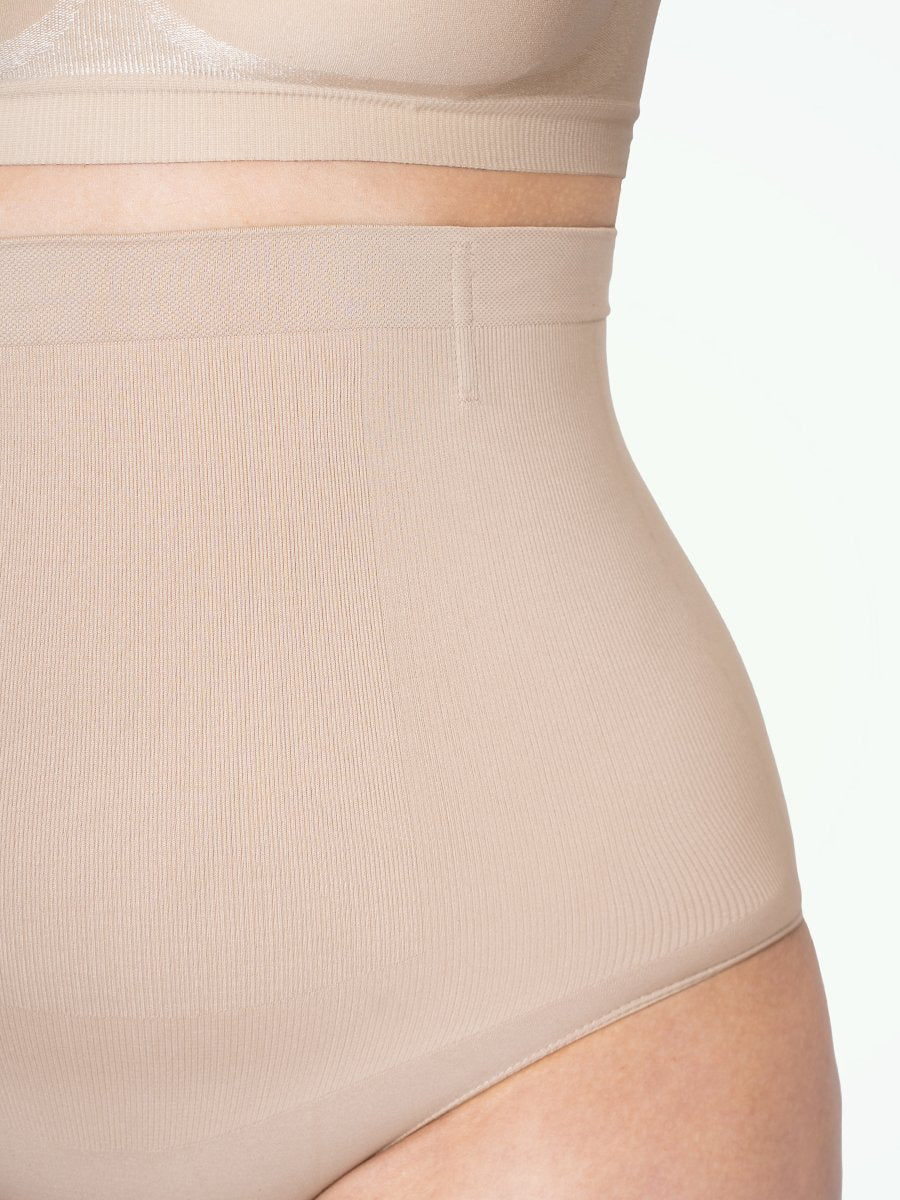 Shapermint Essentials High Waisted Shaper Panty Size XL/2XL Beige 54008