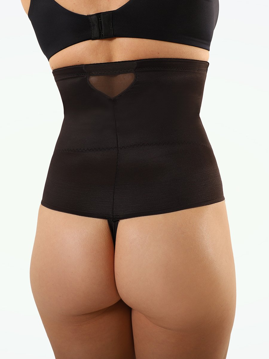 Miraclesuit Sheer High Waist Thong microfiber, cotton, and mesh 