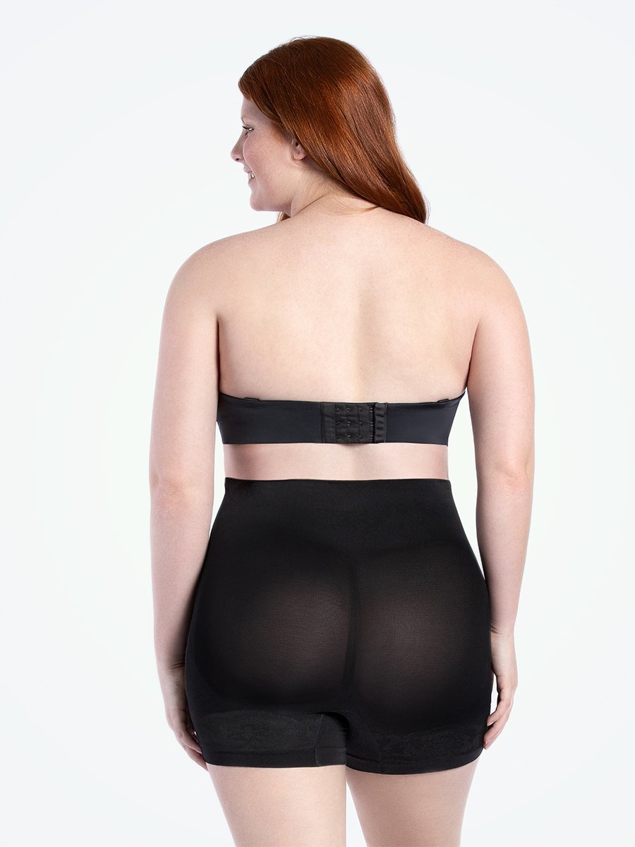 Curveez Shaping Boyshort Built-in behind lifter black