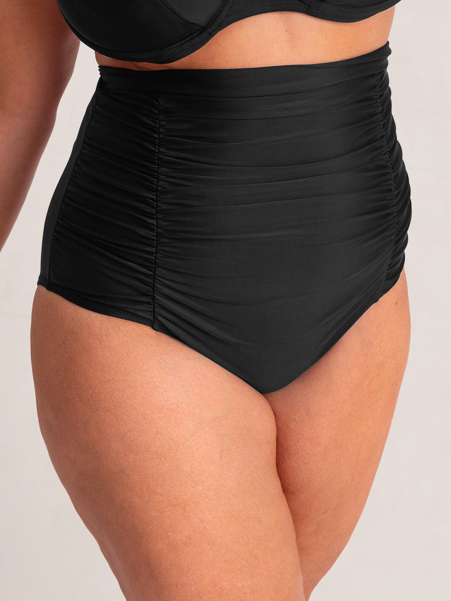 Full Coverage Bottoms- Black – On The Lo Swimwear