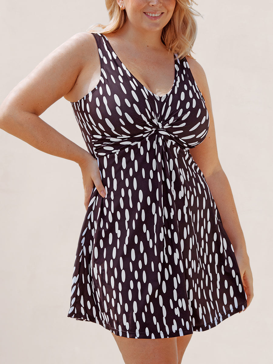 Swim Knot-Front Swim Dress from Shapermint Essentials