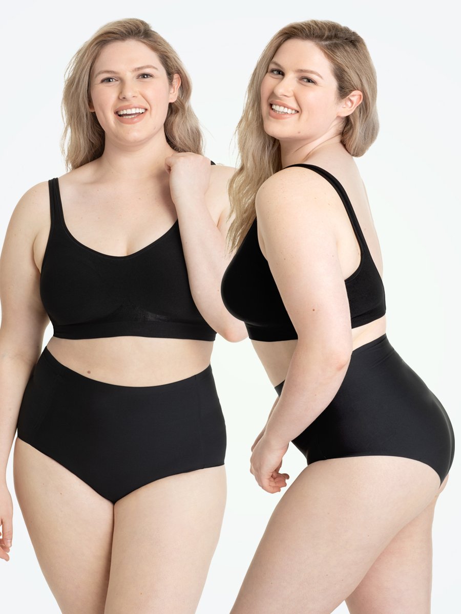 Bogo Black Seamless Stretch Mid-Waist Brief